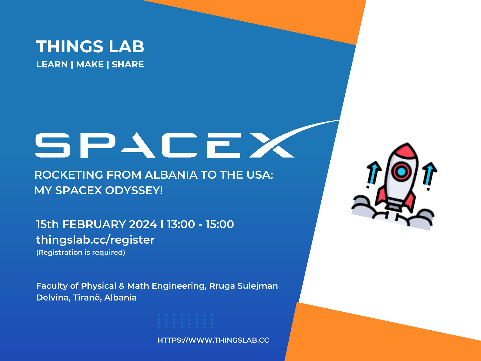 Michael Tasellari sjell SpaceX në Shqipëri me eventin "SpaceX, from Albania to USA"