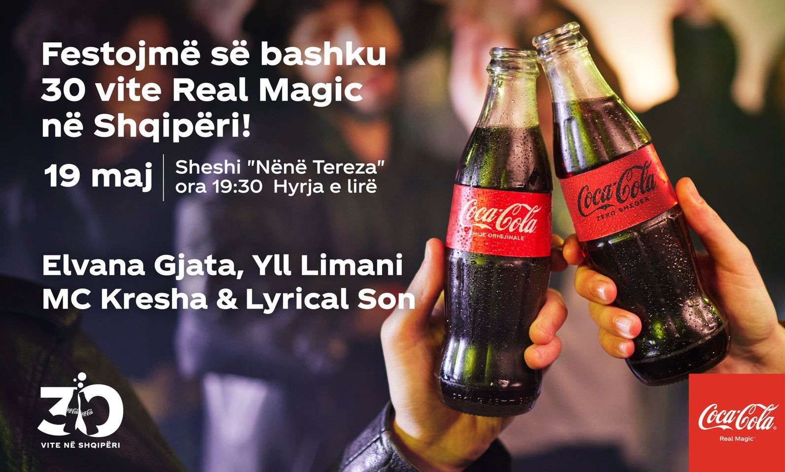 Tre arsye për të bërë gëzuar me Coca-Cola. Tri dekada në Shqipëri