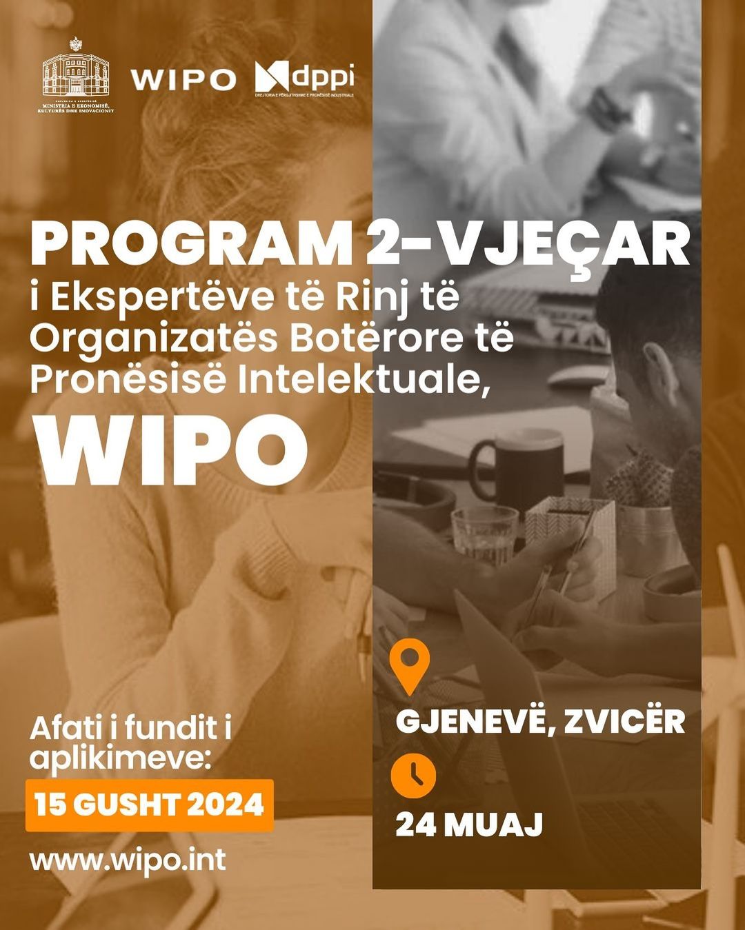 Hapet thirrja për programin 2-vjeçar të "Ekspertëve të Rinj të Organizatës Botërore të Pronësisë Intelektuale"