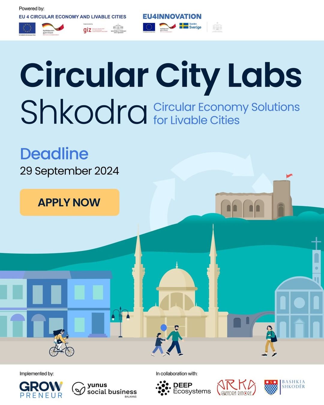 Hapen aplikimet për Circular City Labs – Shkodra