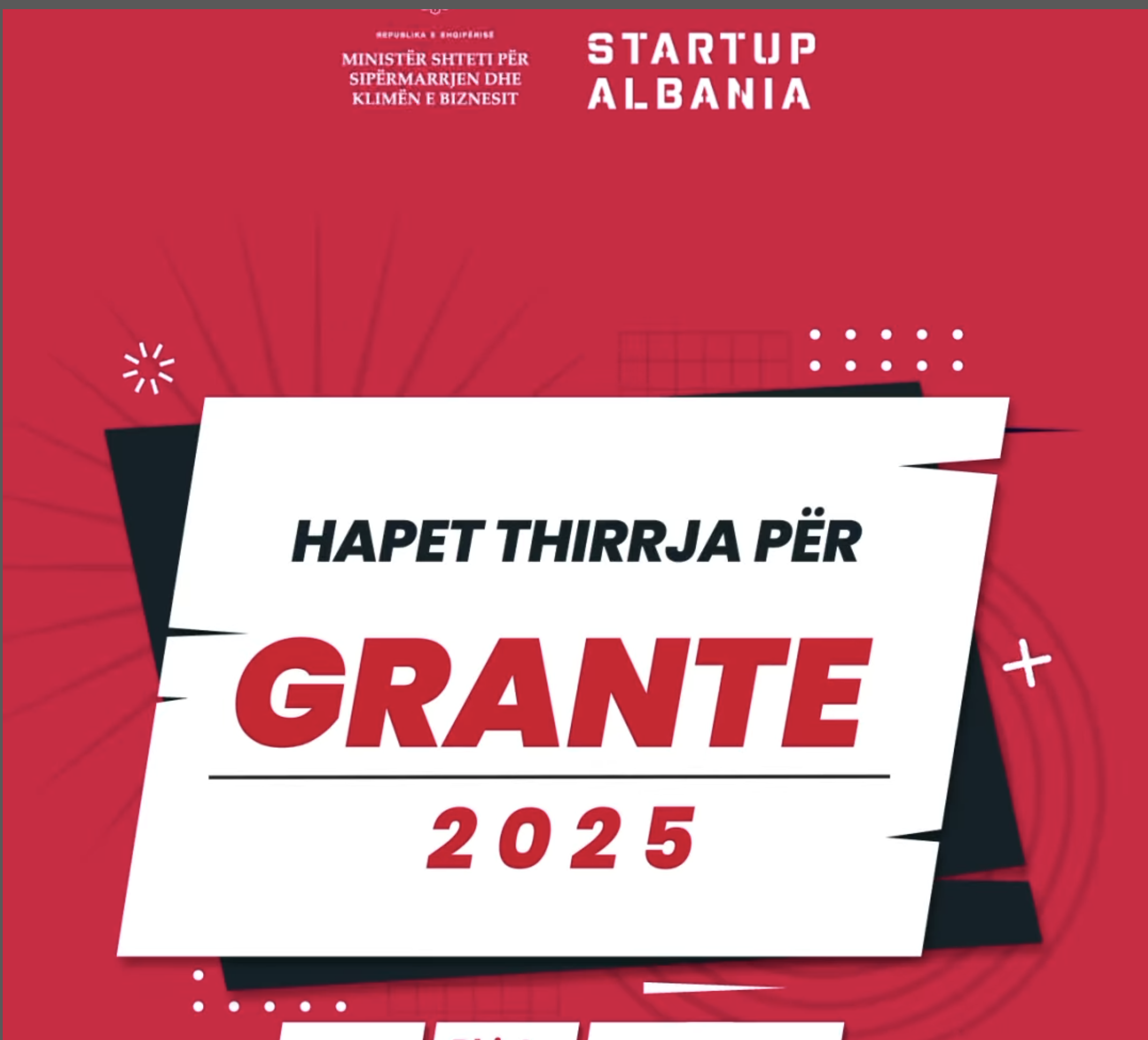 Shpallet thirrja për mbështetjen e startup-eve dhe lehtësuesit e startup-eve nëpërmjet granteve dhe masave mbështetëse 2025