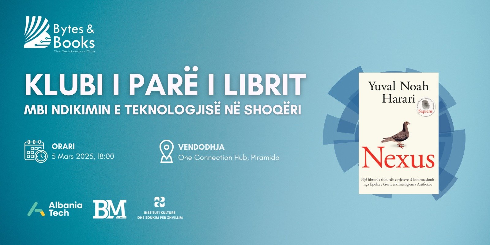Lançohet " Bytes & Books", klubi i parë i librit mbi ndikimin e teknologjisë në shoqëri!