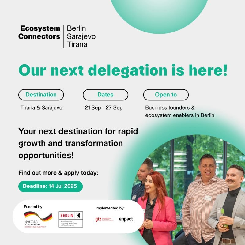 Ndërtimi i urave midis ekosistemeve të startup-eve në Berlin, Sarajevë dhe Tiranë!