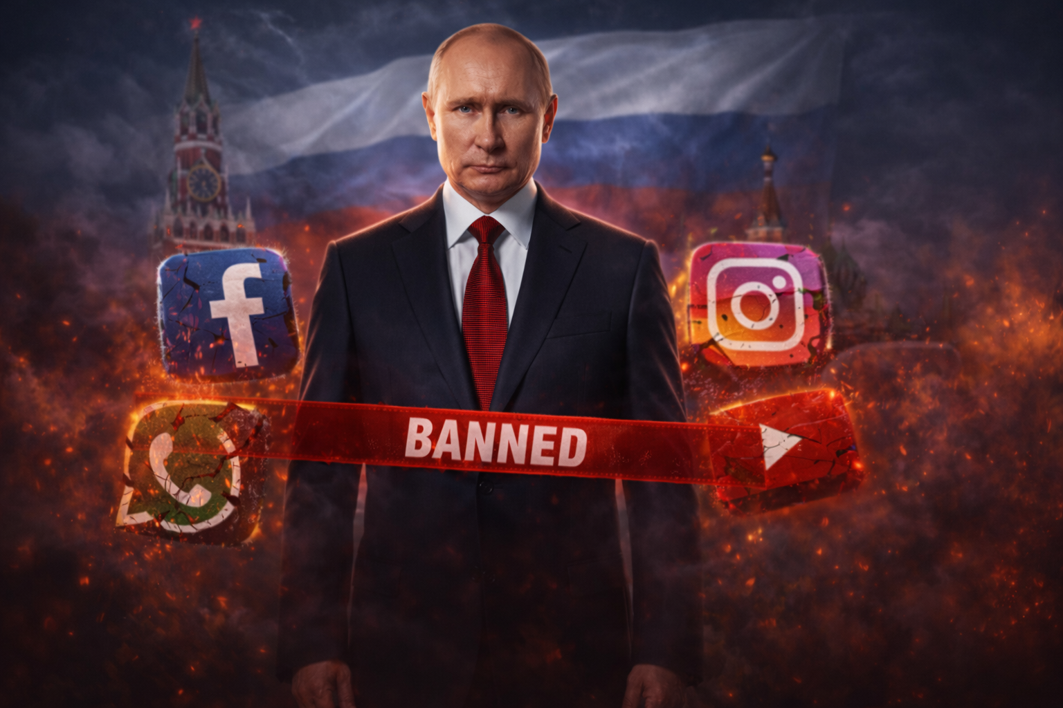 Rusia bllokon WhatsApp, Instagram, YouTube dhe Facebook!